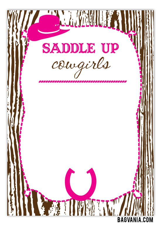 FREE Cowgirl Birthday Invitations FREE Printable Birthday Invitation 