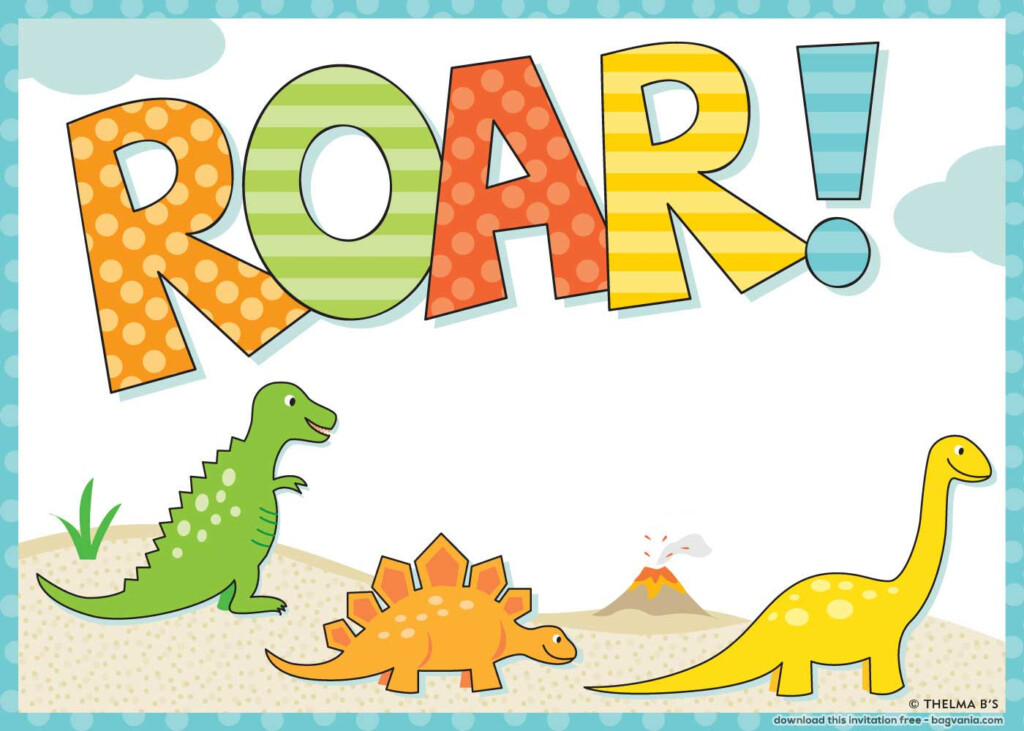 FREE Dinosaur Birthday Invitations Bagvania FREE Printable Invitation 