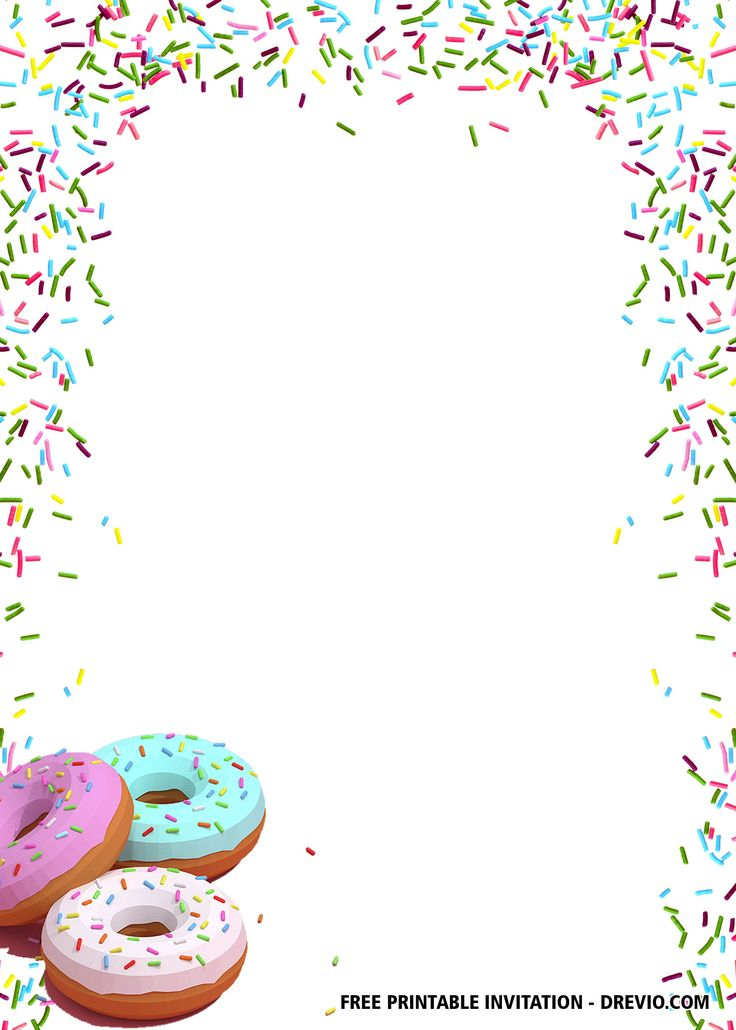 FREE Donut Themed Birthday Invitation Templates Free Printable