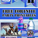 FREE Fortnite Birthday Party Printable Files Banner Invitation