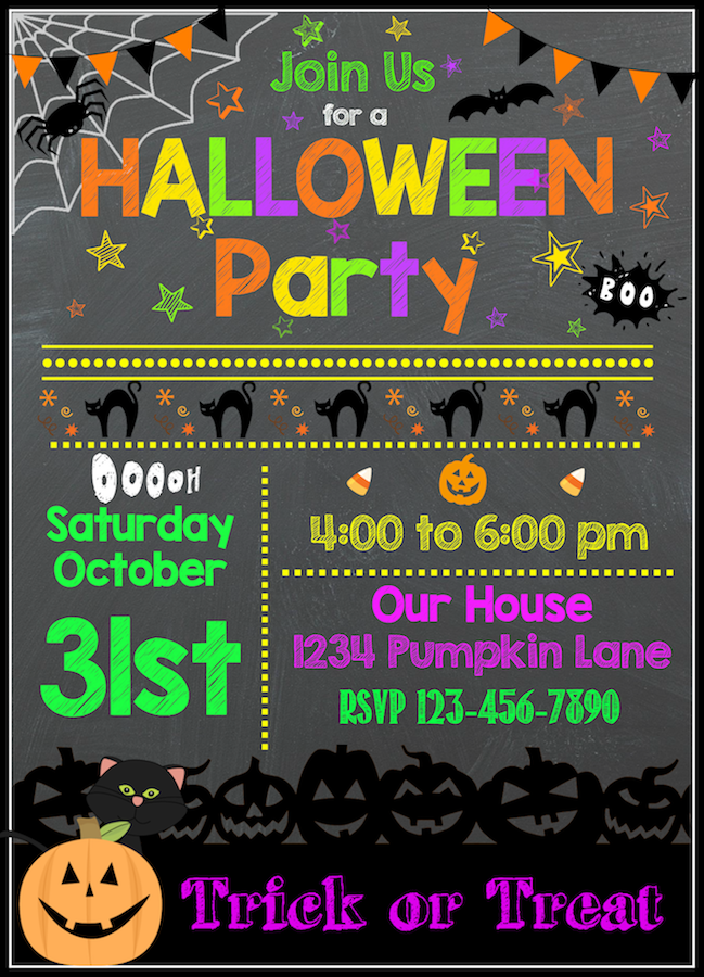 Free Halloween Printables Halloween Party Invitation Template 