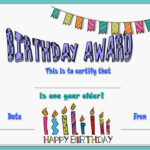 Free Happy Birthday Certificate Template Customize Online