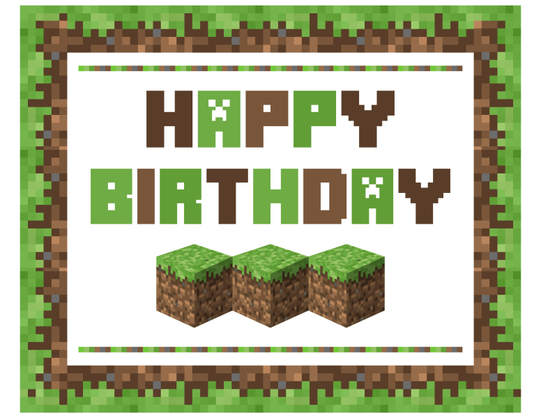 FREE Minecraft Party Printables From Printabelle Minecraft Birthday 