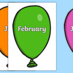 FREE Months Of The Year On Balloons