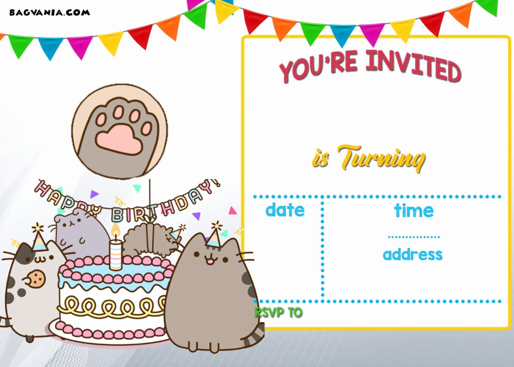 Free Party Invitation Templates Unique Free Printable Pusheen Birthday 