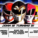 FREE Power Rangers Birthday Invitation Templates Power Ranger