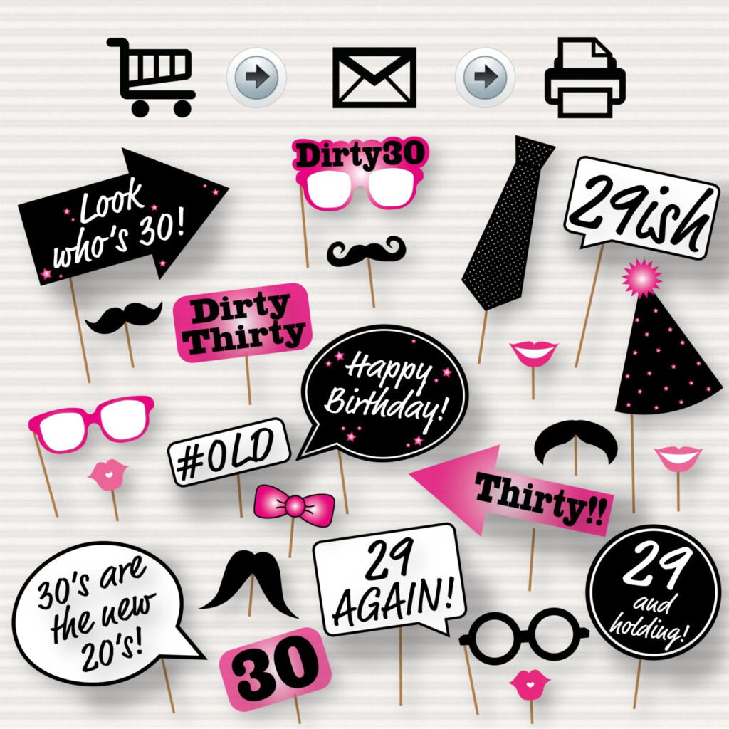 Free Printable 30Th Birthday Photo Booth Props Free Printable