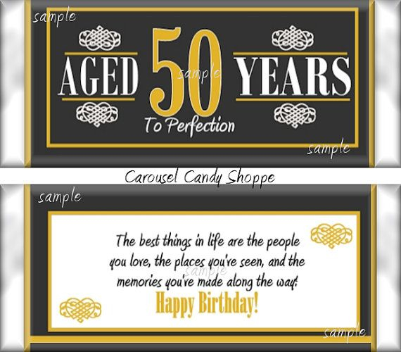 Free Printable 50th Birthday Candy Bar Wrappers PRINTABLE TEMPLATES