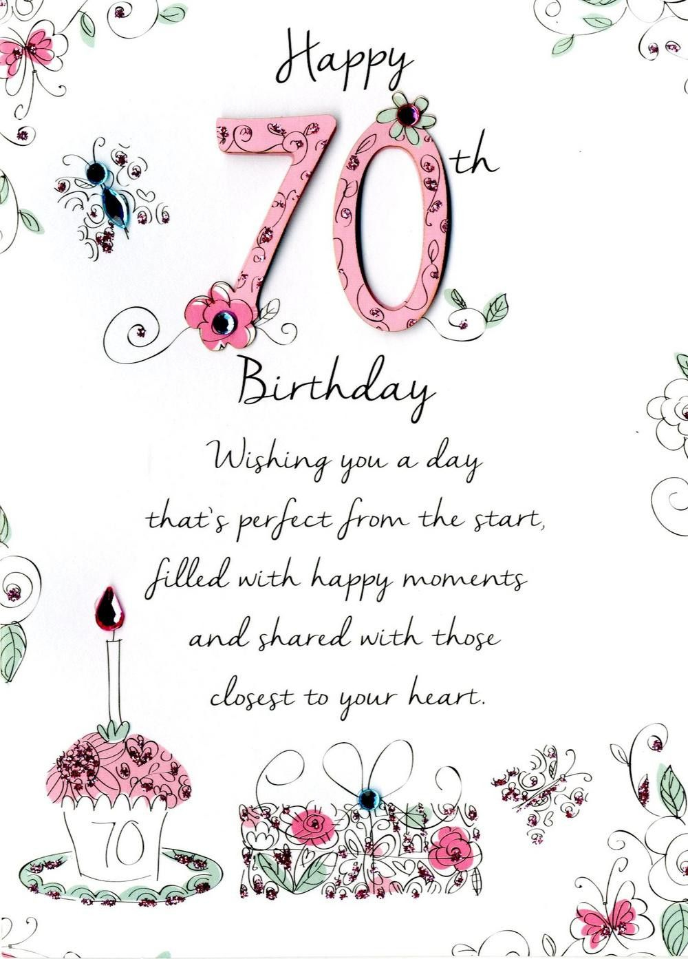 Free Printable 70th Birthday Cards female 70th Birthday Greeting Card 