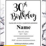 FREE Printable 80th Birthday Invitations Templates Party Invitation