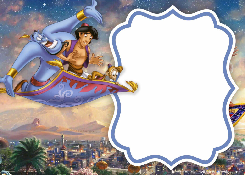 FREE Printable Aladdin Invitation Templates Aladdin Invitation 