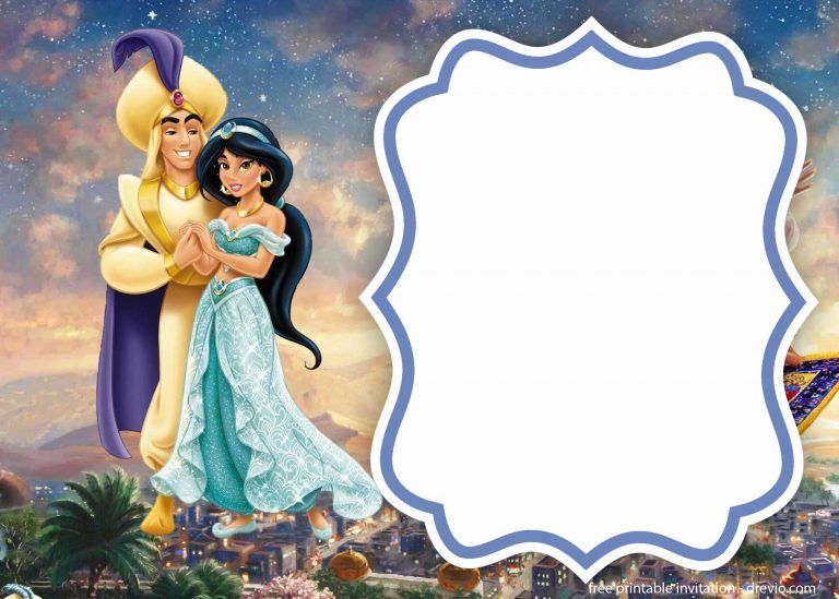 FREE Printable Aladdin Invitation Templates Aladdin Invitation