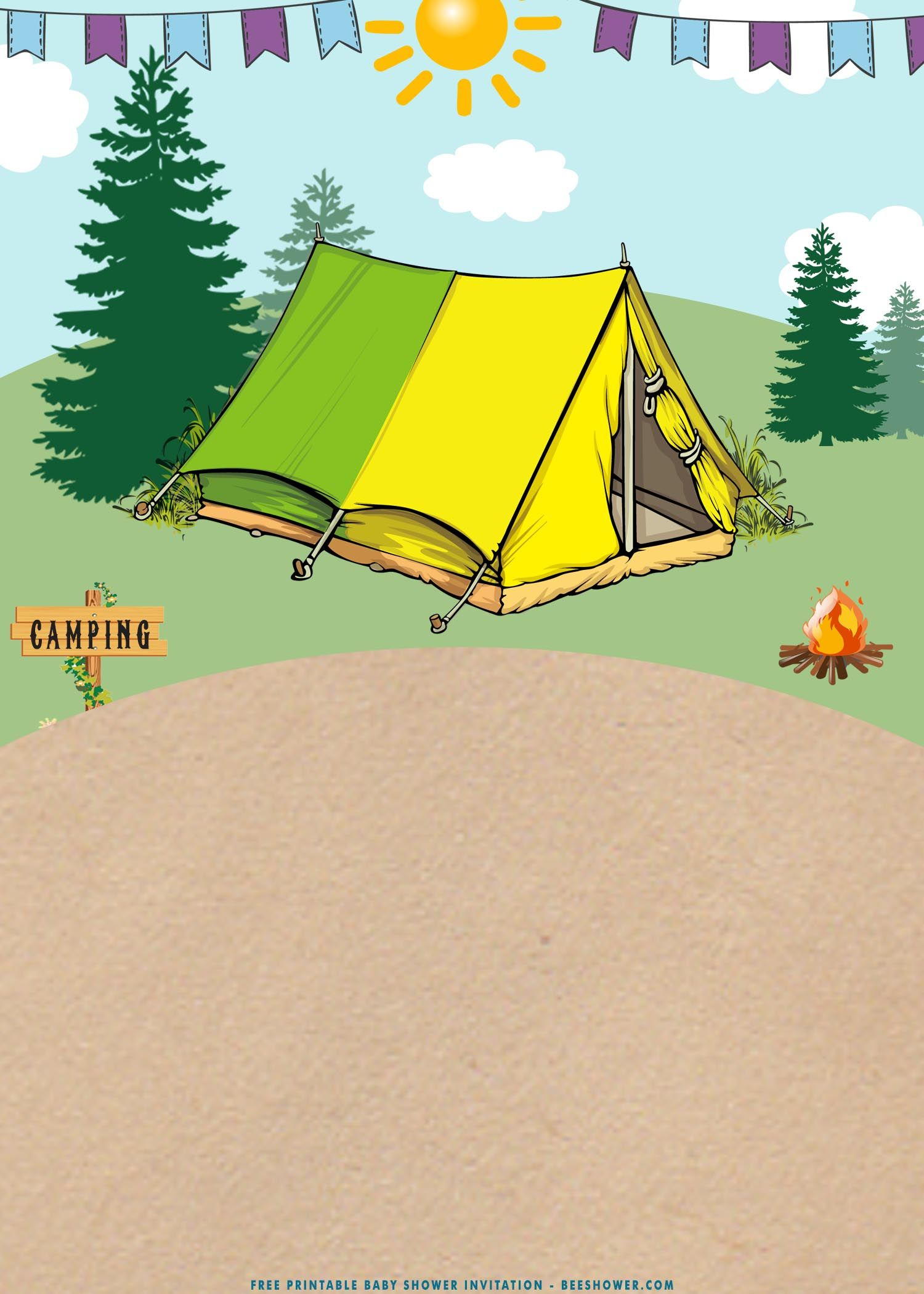  FREE Printable Backyard Camping Birthday Party Invit Backyard 