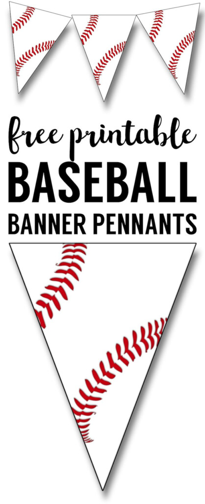 Free Printable Baseball Banner baseball Party Decorations Paper 