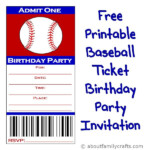 Free Printable Baseball Ticket Birthday Invitations Printable Templates