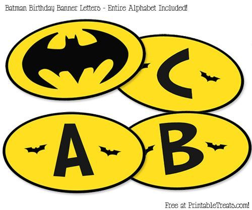 Free Printable Batman Birthday Banner Printable Treats Batman 