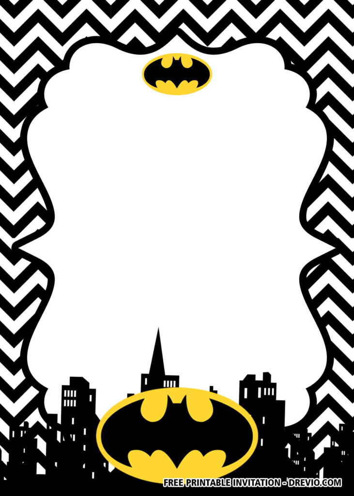 FREE Printable Batman Birthday Invitation Templates Batman Birthday 