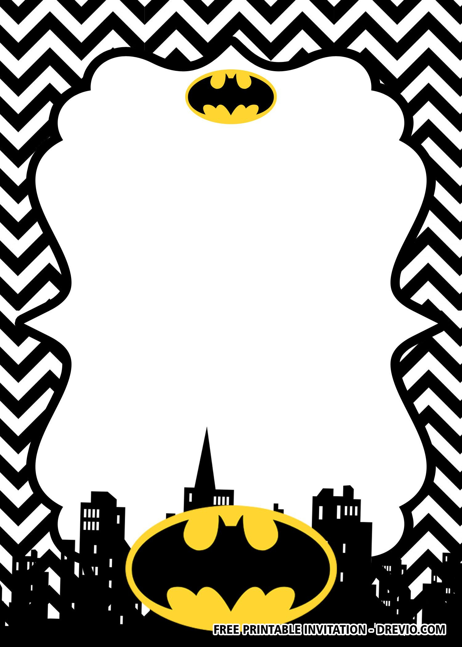 FREE Printable Batman Birthday Invitation Templates Batman Birthday