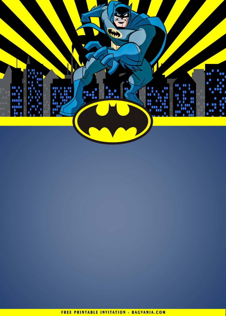  FREE Printable Batman Birthday Party Invitation Templates Batman 