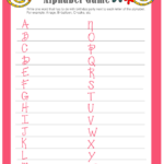 Free Printable Birthday Alphabet Game