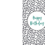 Free Printable Birthday Card Foldable Template Doc