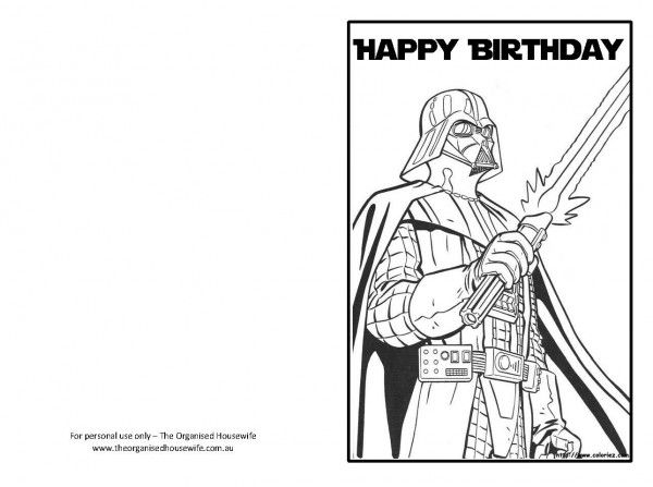 Free Printable Birthday Cards Star Wars Happy Birthday Happy