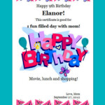 Free Printable Birthday Certificates or Other Special Event Http