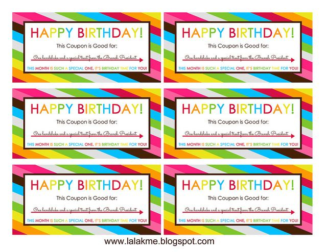 Free Printable Birthday Coupons Free Happy Birthday Cards Happy 