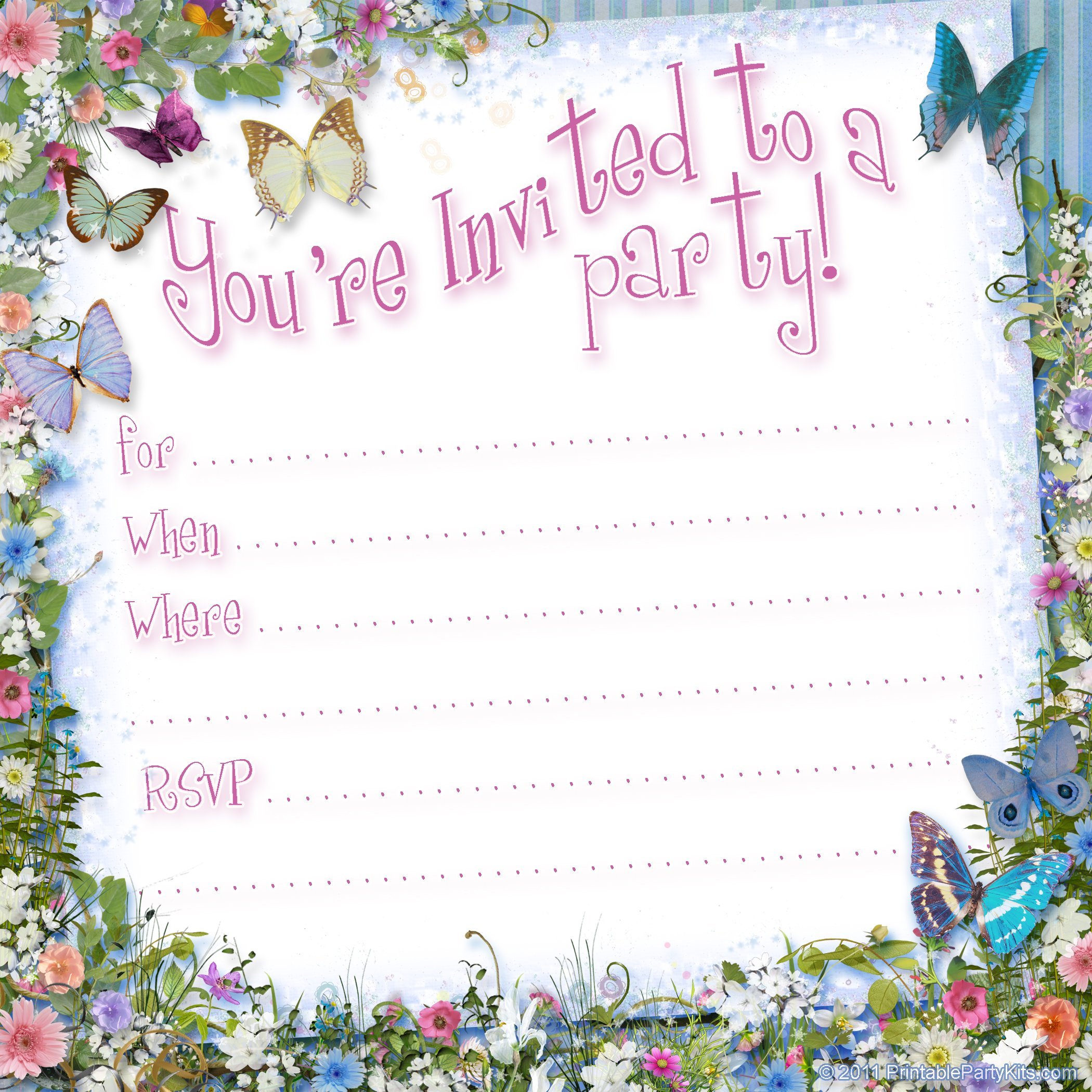 Free Printable Birthday Invitation Template FREE Printable Birthday 