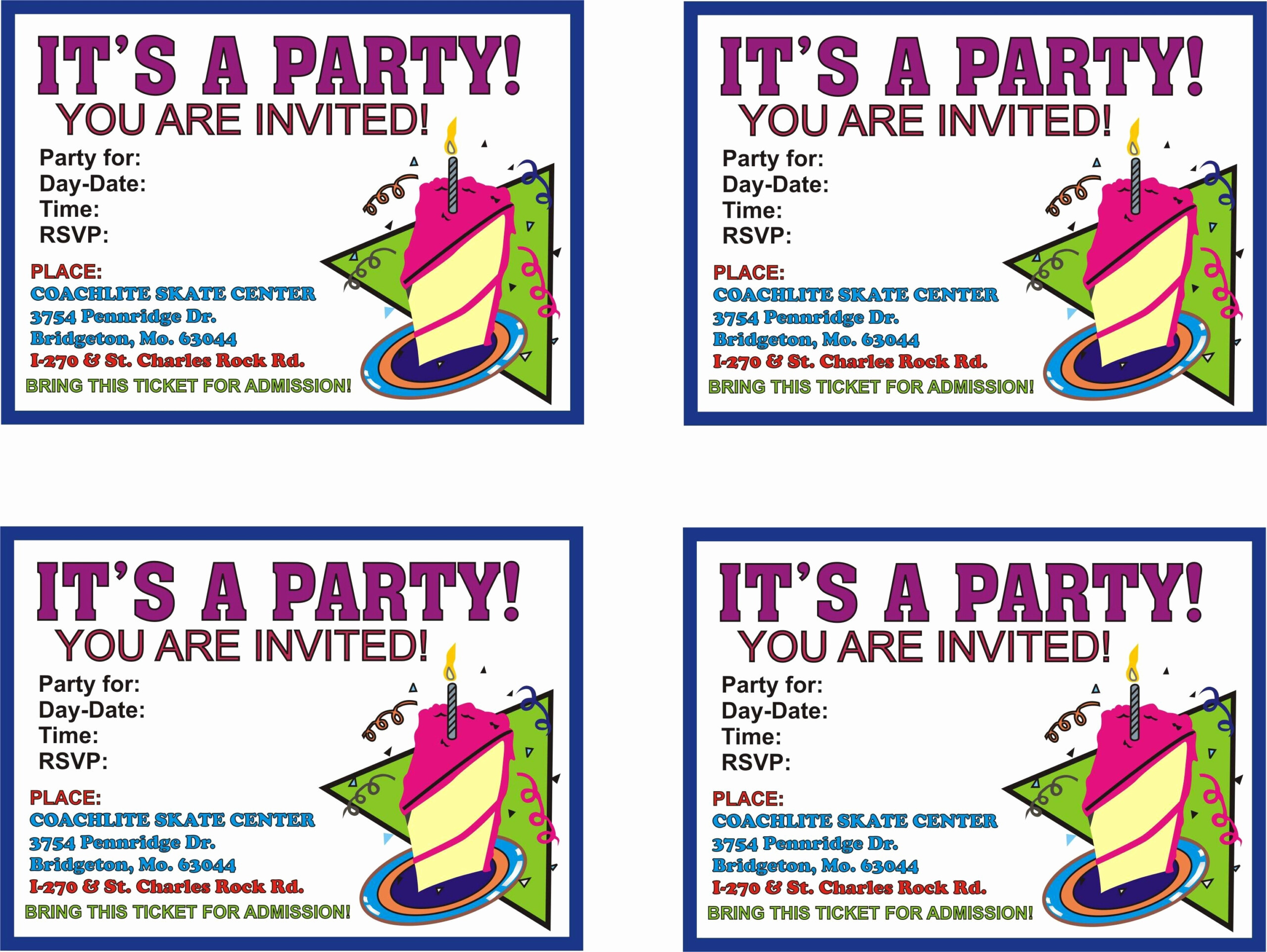 Free Printable Birthday Party Flyers Free Printable