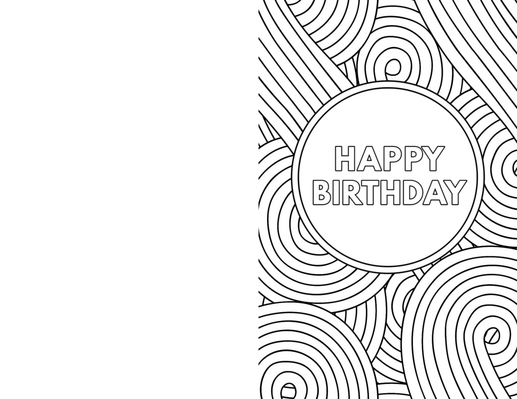 Free Printable Black And White Birthday Cards Printable Word Searches