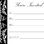 Free Printable Black And White Birthday Invitation Templates FREE