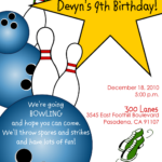 Free Printable Bowling Birthday Invitations Invitation Design Blog