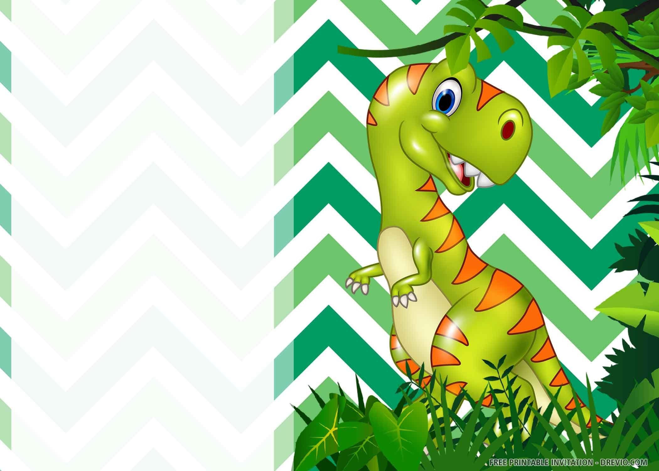 Free Printable Dinosaur Birthday Invitation Templates FREE PRINTABLE 