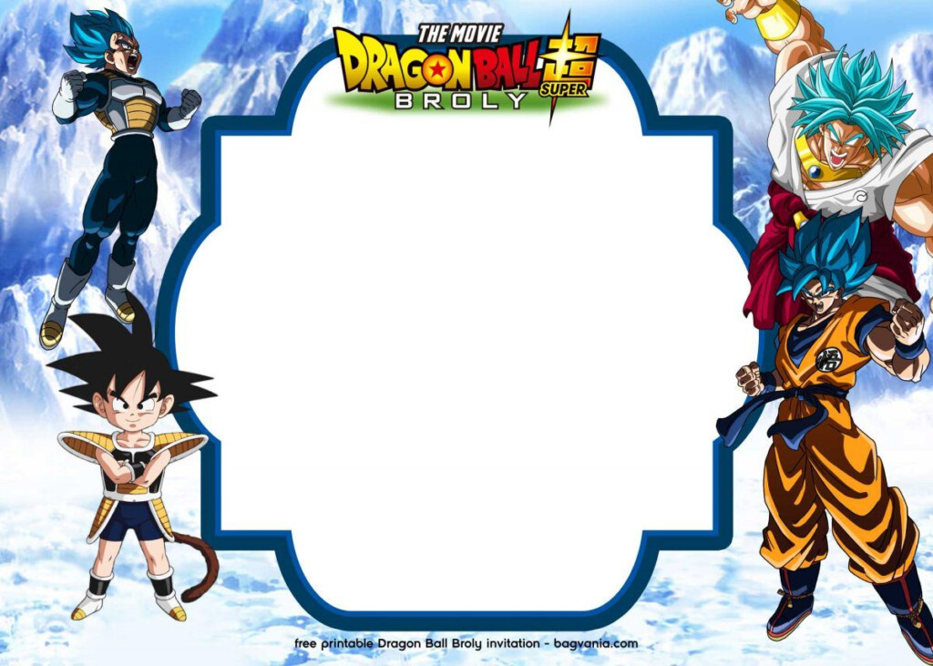 FREE Printable Dragon Ball Super Broly Invitation Templates FREE 