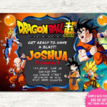 Free Printable Dragon Ball Z Invitation Template Dragon Ball Z Free