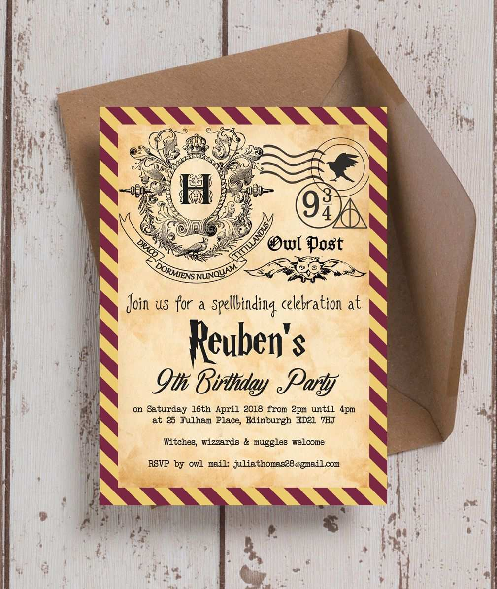 Free Printable Editable Harry Potter Birthday Invitations