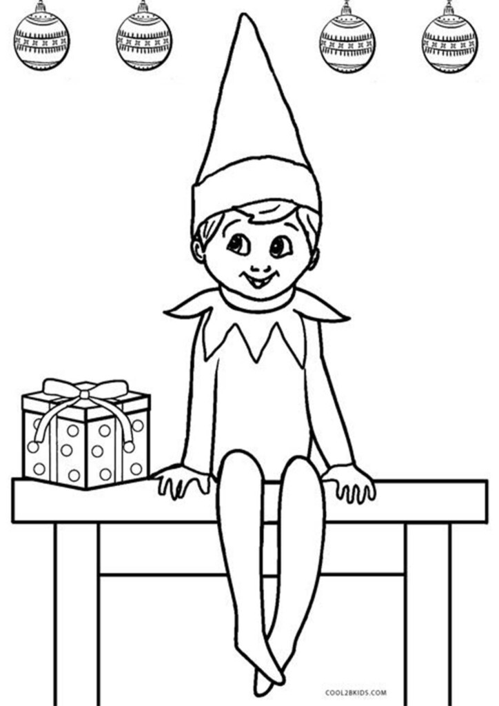 Free Printable Elf On The Shelf Coloring Pages Christmas Coloring 