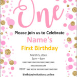 Free Printable First Birthday Invitation Templates FREE PRINTABLE