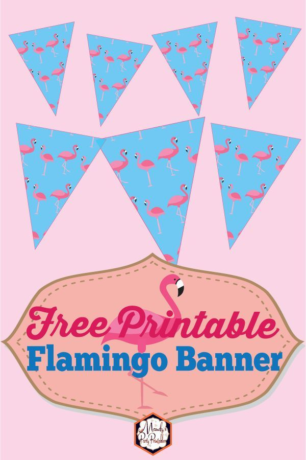 Free Printable Flamingo Banner Mandy s Party Printables Happy 