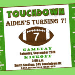 Free Printable Football Birthday Invitations Football Birthday Party