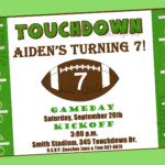 Free Printable Football Birthday Invitations FREE Invitation