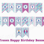 Free Printable Frozen Happy Birthday Banner Templates BirthdayBuzz