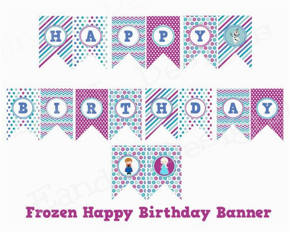 Free Printable Frozen Happy Birthday Banner Templates BirthdayBuzz