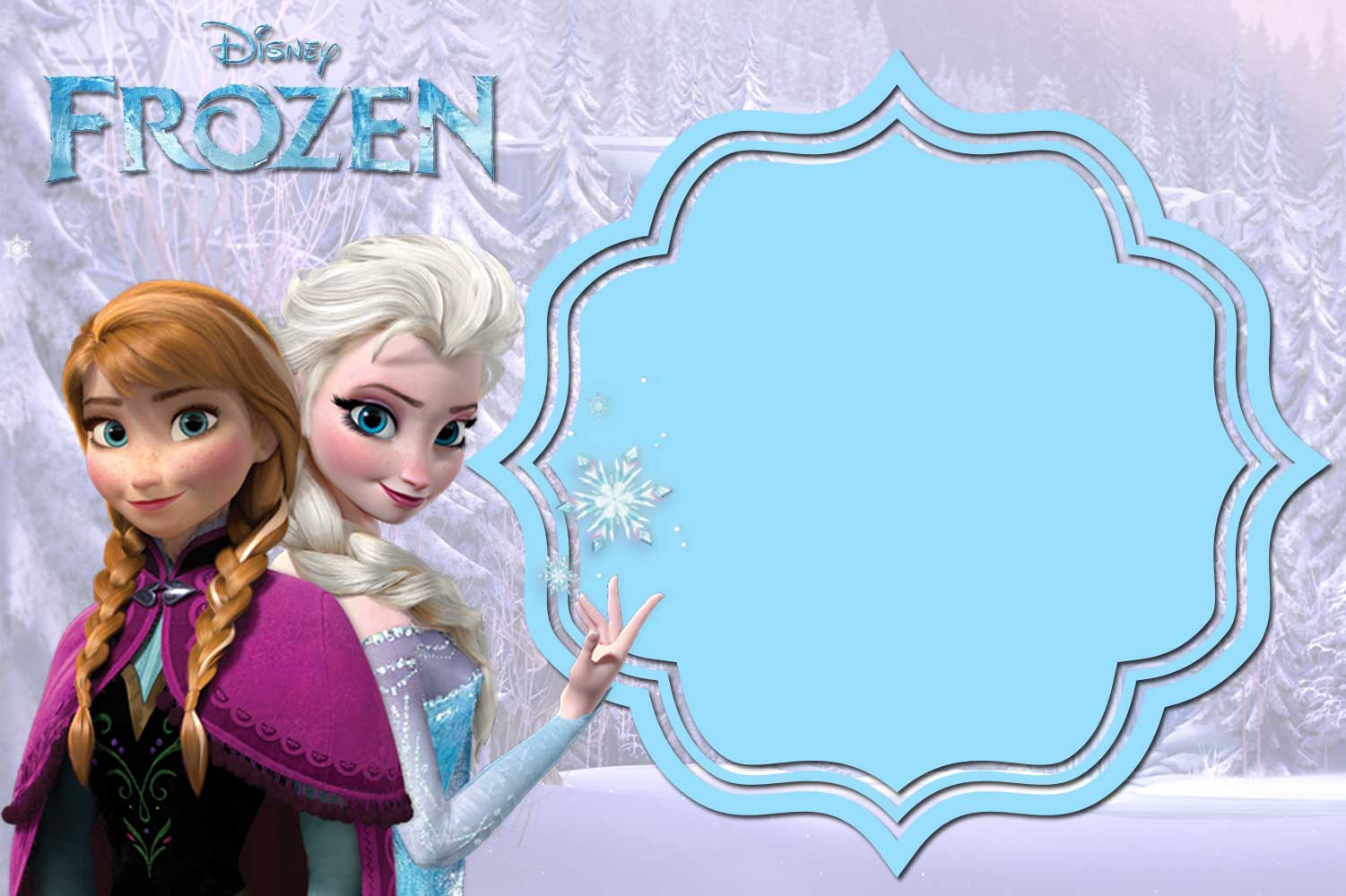 FREE Printable Frozen Invitation Template Waterfall FREE Printable