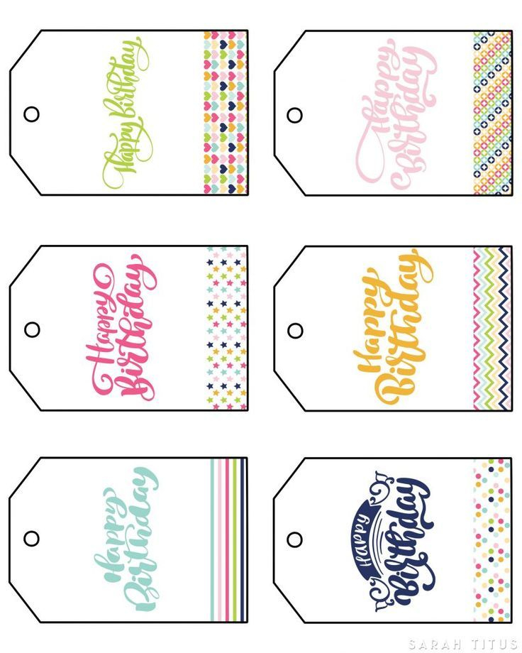 Free Printable Happy Birthday Gift Tags Birthday Gift Tags Printable 