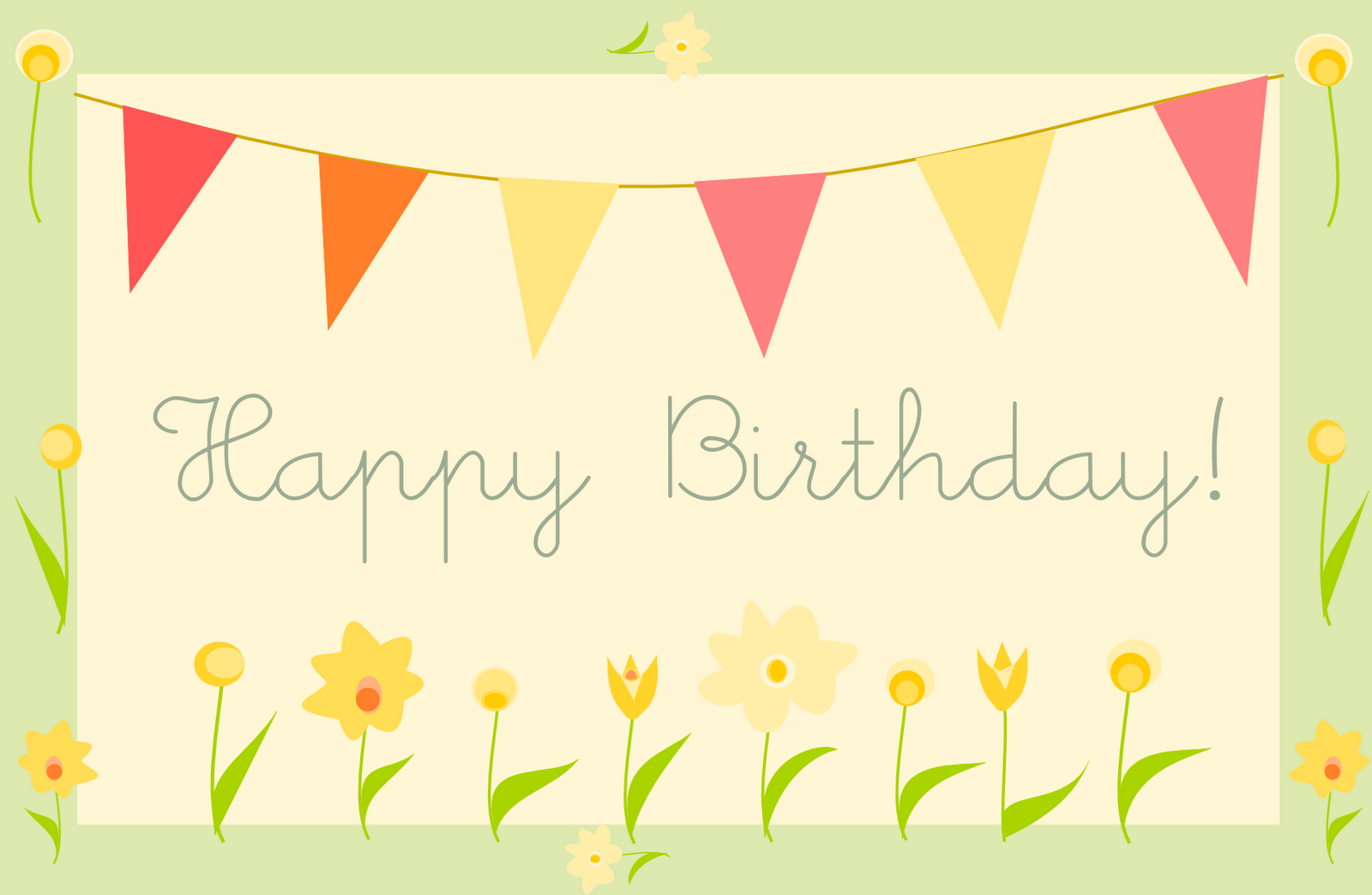 Free Printable Happy Birthday Greeting Card Gartenparty