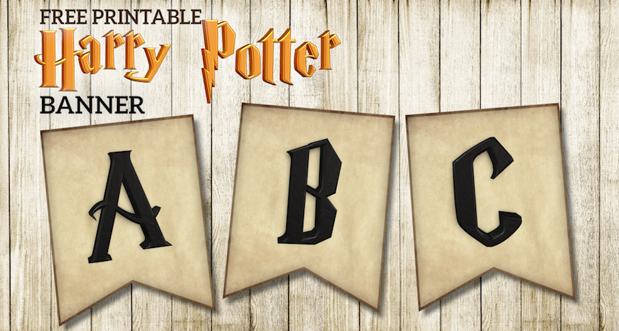 Free Printable Harry Potter Banner Letters Paper Trail Design