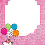 FREE PRINTABLE Lovely Hello Kitty Birthday Invitation Templates