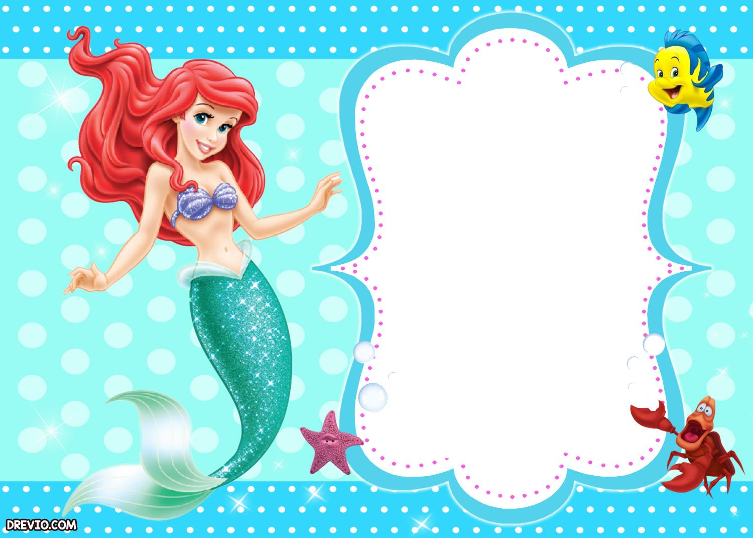 Free Printable Mermaid Birthday Invitations FREE Printable Birthday